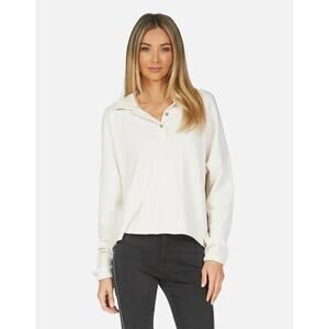 $132 New Michael Lauren Revolve Polo Crop - green - XS